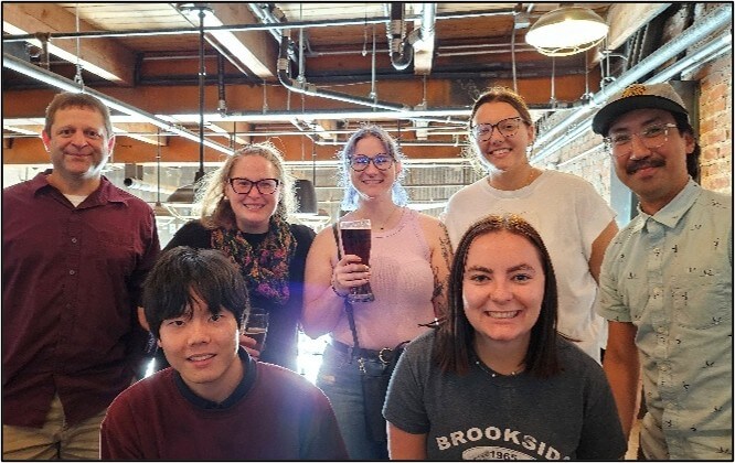 Several people at brewery
