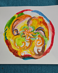 photo of a painting created in art therapy