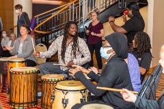 People playing drums