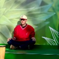 person meditating at parks for wellness blink installation