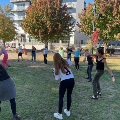 group of people dancing with victoria morgan at blink