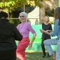 group of people dancing with victoria morgan at blink