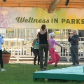 group of people dancing with victoria morgan at blink