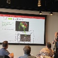 group of people learning during the food as medicine series at the create culinary studio at the cincinnati museum center