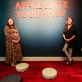 meriden mcgraw and sian cotton at the appreciate your body exhibit