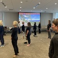 group of people doing tai chi