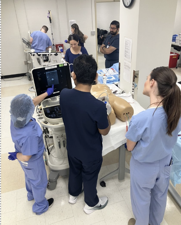 Residents Practicing Procedures in the Simulation Lab