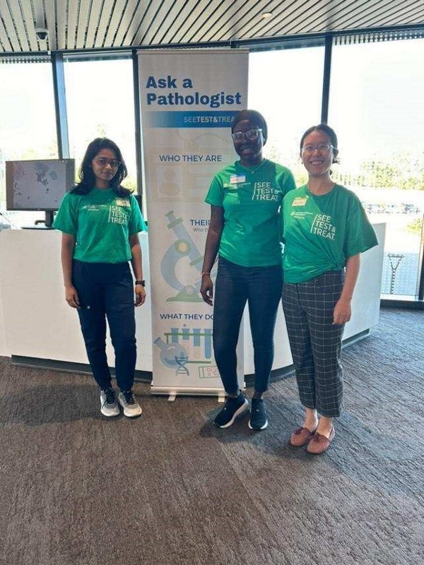 Residents at an event called See Test and Treat Residents at an event called See Test and Treat