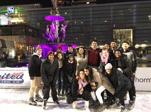 ice skating event Group photo at ice skating event